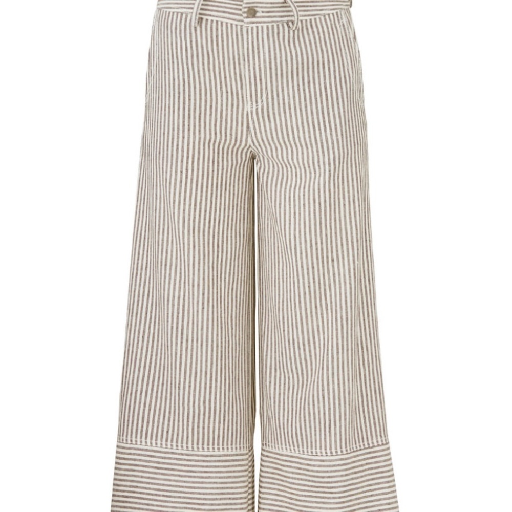 Grey striped culottes